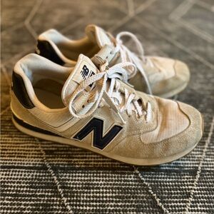 New Balance 574 Men's Beige and Black Sneakers
